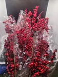 Ashland Red Berry Picks Lot Of 6 Faux Holiday Floral Stems Christmas Decor. Fixed Price $15.00.
