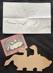 Wooden Gaggle Of Geese Plaque Paint Craft Kit Vtg Wangs International 16X9. Fixed Price $14.40.
