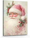 Gspqaz Vintage Santa Claus Christmas Wall Art - Festive Holiday Decor Canvas Pri. Fixed Price $17.57.