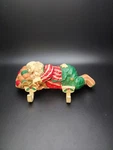 Vtg House Of Lloyd Christmas Sleeping Santa -2 Hook Stocking Holder Shelf Mantle. Fixed Price $11.99.