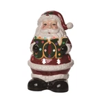 Transpac 10.25" Ceramic Multicolor Light Up Joyous Santa Figurine. Fixed Price $37.71.
