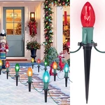 51.4 Ft Christmas Pathway Lights With 40 Multicolor Bulbs & Stakes. Fixed Price $76.99.