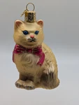 2001 Old World Christmas White Himalayan Cat Blown Glass Ornament. Fixed Price $10.00.
