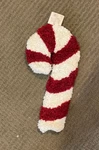 Pottery Barn Cozy Teddy Candy Cane Shaped Christmas Stocking Nwt. Fixed Price $54.99.