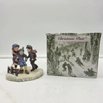 Christmas Past Skating Lesson Figurine 10358 Vintage Winter Ice Scene Boxed. Fixed Price $6.21.