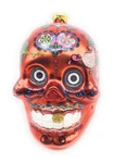 Kurt S. Adler Sugar Skull Ornament Dia De Muertos Red Floral Glass Holiday New. Fixed Price $15.75.