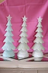 18" Snowy Gingerbread Lace Tree Valerie Parr Hill Pastel Blue Or Green Christmas. Fixed Price $98.00.