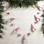 Glitzhome Red & White Fabric Christmas Gnome Garland 6 Ft.. Fixed Price $12.99.