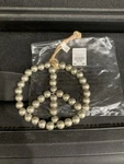 Pottery Barn Beaded Wired Peace Sign Christmas Holiday Ornament Silver New. Fixed Price $14.99.
