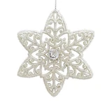 3PCS 4.3" Sparkle Platinum Gem Snowflake Christmas Hanging Ornament. Fixed Price $13.99.