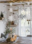 Crafare Christmas Hanging Decorations 18PCS 3D White Silver Snowflakes. Fixed Price $13.09.
