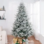Naomi Home 7.5FT Frosted Christmas Tree With Lights, Realistic Snow Flocked. Fixed Price $349.99.