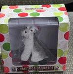 Nib Sandicast Sitting Schnauzer W/santa Hat- Christmas ORNAMENT-#1039045. Fixed Price $10.00.