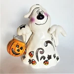 Blue Sky Halloween Ghost Pumpkin Acorns Tealight Candle House Goldminc 2010. Fixed Price $24.74.