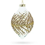 Golden Glitters On Clear Glass Radiant Blown Ornament. Fixed Price $13.98.