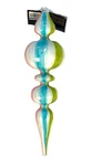 Robert Stanley Molded Glass Christmas Ornament Blue Pink Green 10 X 2.75. Fixed Price $14.78.