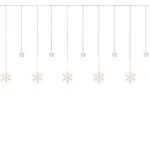 Northlight 250 Clear Led Star Snowflake Window Curtain Christmas Lights 15.75'. Fixed Price $80.63.