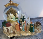 San Francisco Box Company Musical Nativity Snow Globe Lights Up. Fixed Price $39.97.