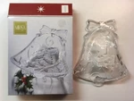 Mikasa Seasons Holly 7" Glass Bell Candy Dish W/ Box. Fixed Price $5.99.