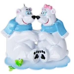 Polar Bear Family Of 2 3 4 5 6 Personalized Christmas Ornament. Fixed Price $18.25.