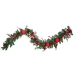 Northlight 6' Green Pine Artificial Christmas Garland With Plaid Ornaments Bows. Fixed Price $84.41.