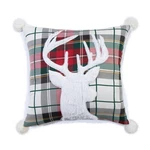 Thatch Home Spencer Plaid Deer Decorative Pillow - Levtex. Fixed Price $34.99.
