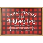 Northlight Plaid "farm Fresh Christmas Trees" Framed Wall Sign -. Fixed Price $19.49.