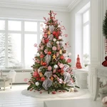 Wbhome 6FT Pre-lit Artificial Christmas Tree With 300 Plug-in Led Lights And .... Fixed Price $209.98.