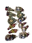 Mercury Glass Snowman 12 Christmas Ornament Mini 1.75" Holiday Tree Decoration. Fixed Price $12.95.