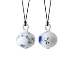 Royal Copenhagen Blue Fluted Plain Mega Ornament Ball Pair Set Christmas. Fixed Price $169.54.