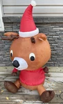 Gemmy Baby Reindeer Airblown Inflatable 3.5 Feet Tall W/ Santa Hat *read*. Fixed Price $27.13.