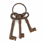 Set Of 3 Skeleton Cast Iron Jail Keys Rustic House Western Prison Ring. Fixed Price $11.66.