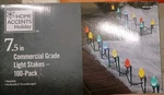 Home Accents Holiday 7.5" Commercial Grade Light Stakes 100PK. Fixed Price $10.00.