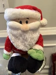 Animal Adventure Santa Plush 2017 Christmas Stuffed Toy Red Green Black 18. Fixed Price $11.99.