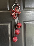 Jingle Bells Sleigh Ring Christmas Decor Med 13 Inch Believe Door Home Red. Fixed Price $25.94.