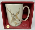 Lenox Mug Golden Holidays Buck Reindeer /up On The Rooftop Porcelain 12 Oz New. Fixed Price $24.99.