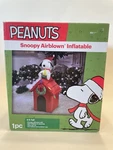 Snoopy Woodstock Peanuts Doghouse 4 Ft. Christmas Inflatable Airblown Led Nib. Fixed Price $50.99.