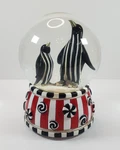 Mackenzie-childs Checkmate Penguin Musical Snow Globe Plays "white Christmas". Fixed Price $83.46.