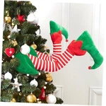 23 Christmas Elf Stuffed Legs Stuck Tree Topper Decorations -xmas Holiday. Fixed Price $23.91.