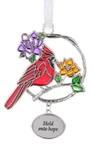 Ganz Stain Glass Look Cardinal Bird Ornament "hold Onto Hope". Fixed Price $7.95.