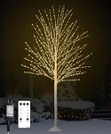 6FT Lighted Birch Tree, With 880 Led Lights, Twinkling Modes And Ti. Fixed Price $110.44.