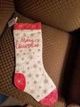 Snowflake "merry Christmas" Primitives By Kathy Stocking 18" New!. Fixed Price $12.00.
