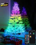7.5FT Pre Lit Aspen Fir Christmas Tree 700 Clear Lights Dense Tips With Stand. Fixed Price $331.71.