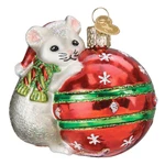 Old World Christmas Playful Mouse Glass Ornament Bauble. Fixed Price $17.50.
