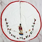 Vtg Imperial Elegance Wool Needlepoint Christmas Tree Skirt Nutcracker 39" Wide. Fixed Price $49.95.