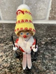 Vtg. Steinbach Christmas Ornament-skier W/poles, No Tag, Box. Fixed Price $23.00.