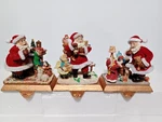 Vintage Christmas Decor Stocking Holder Santa Clause Holiday Set By Sterling Inc. Fixed Price $224.95.