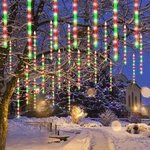 Meteor Outdoor Icicle Lights - 12 Inch, 288 Led, Snow Falling, Connectable, R.... Fixed Price $22.51.