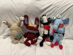 Set Of 4 Hand Made Crochet Aaahh Real Monster Nickelodeon. Fixed Price $200.00.