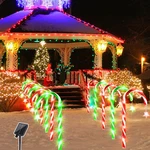 10PCS Solar Candy Cane Lights, Waterproof Outdoor Christmas Decorations W/remote. Fixed Price $23.99.